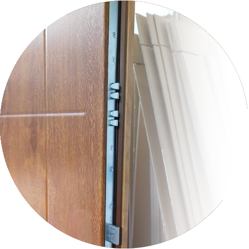 SIERRA multi-point lock bolts along the door edge